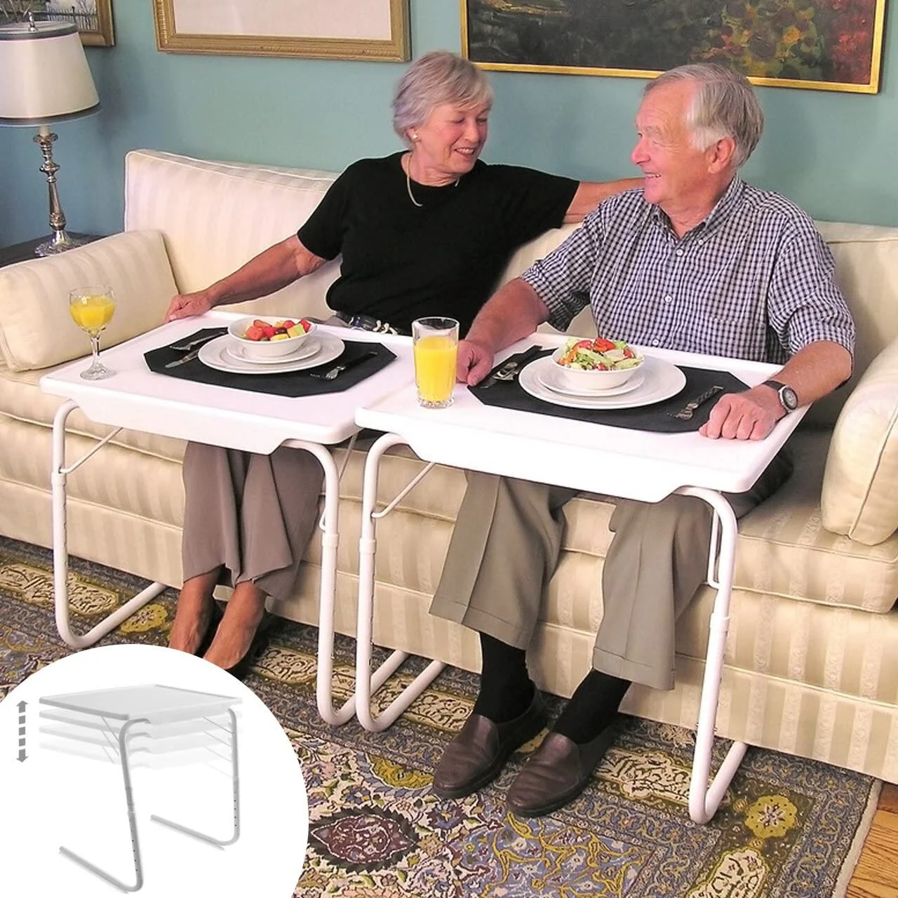 BR Home Portable Metal Adjustable Table - Image 6