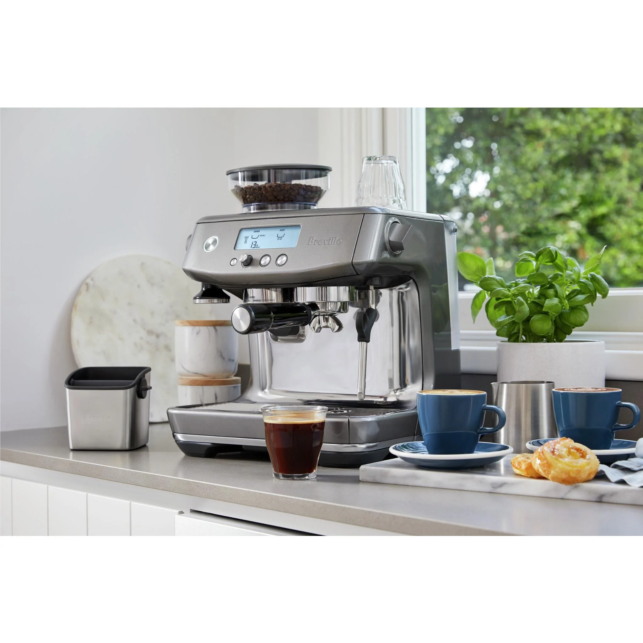 Breville the Barista Pro Coffee Machine (Smoked Hickory) - Image 3