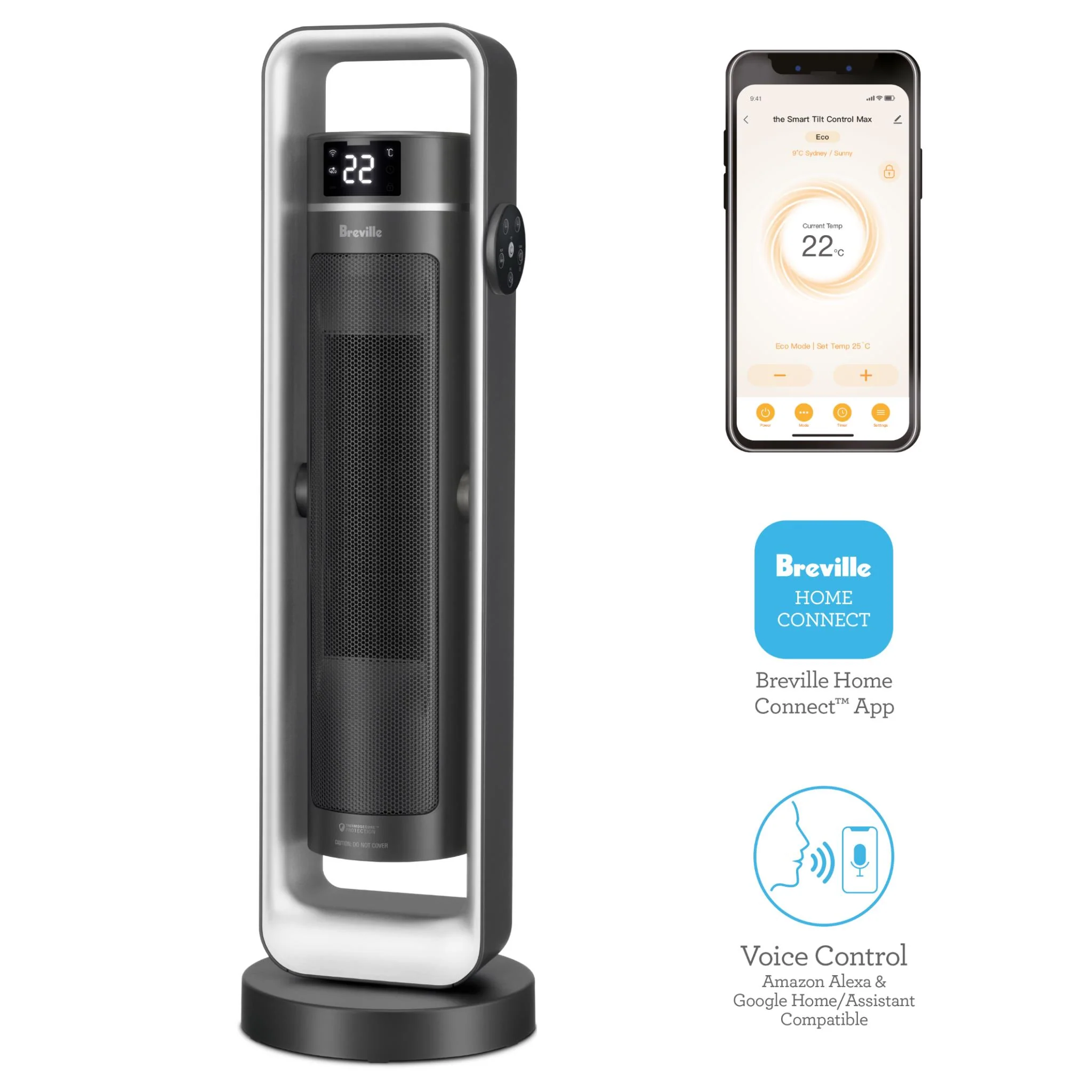 Breville Tilt Control XL Connect Ceramic Heater - Image 3