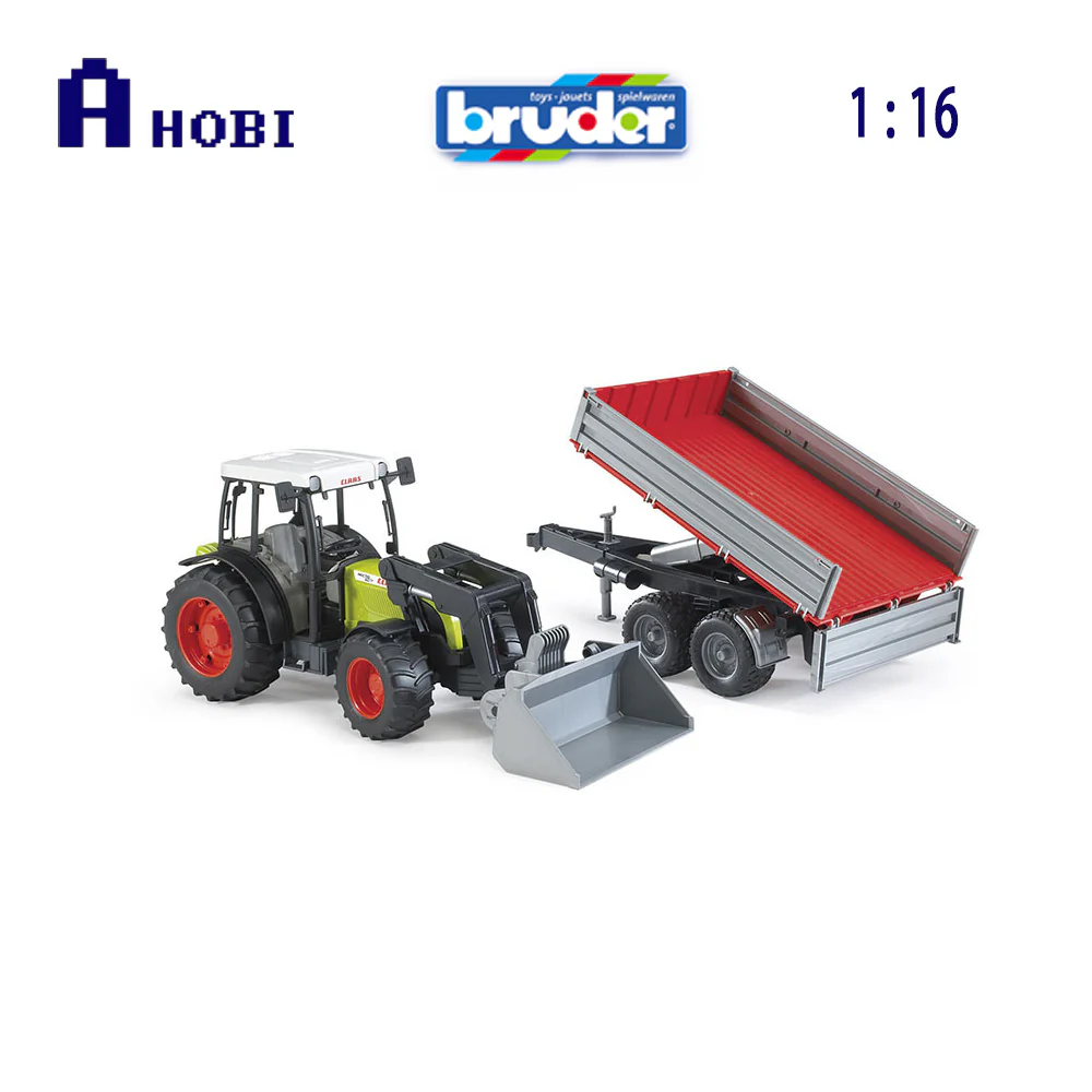 Bruder Licensed 1:16 Scale Claas Nectis 267 F Tractor With Frontloader Red - Image 3