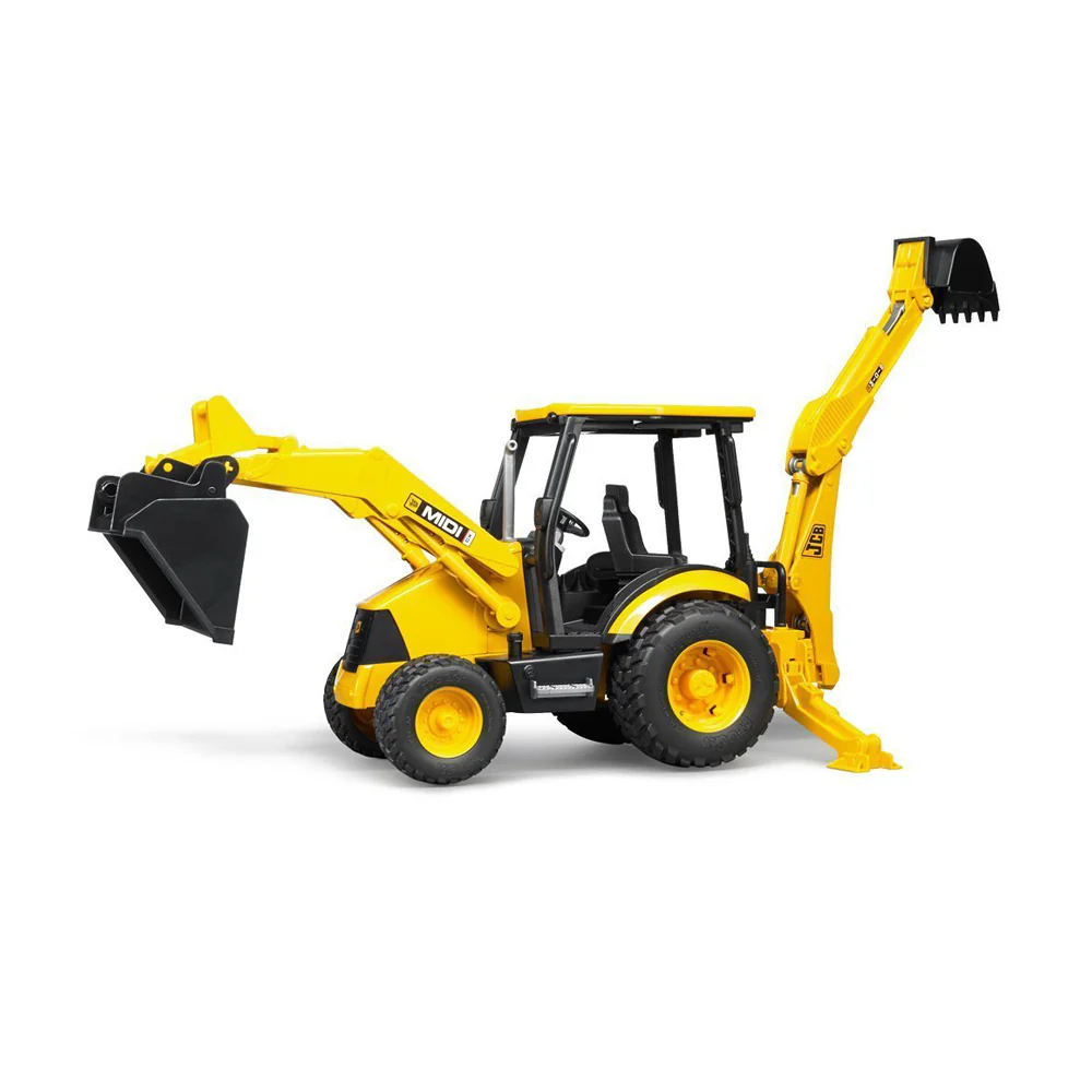 Bruder Licensed 1:16 Scale JCB Midi CX Backhoe Loader Model Yellow - Image 2