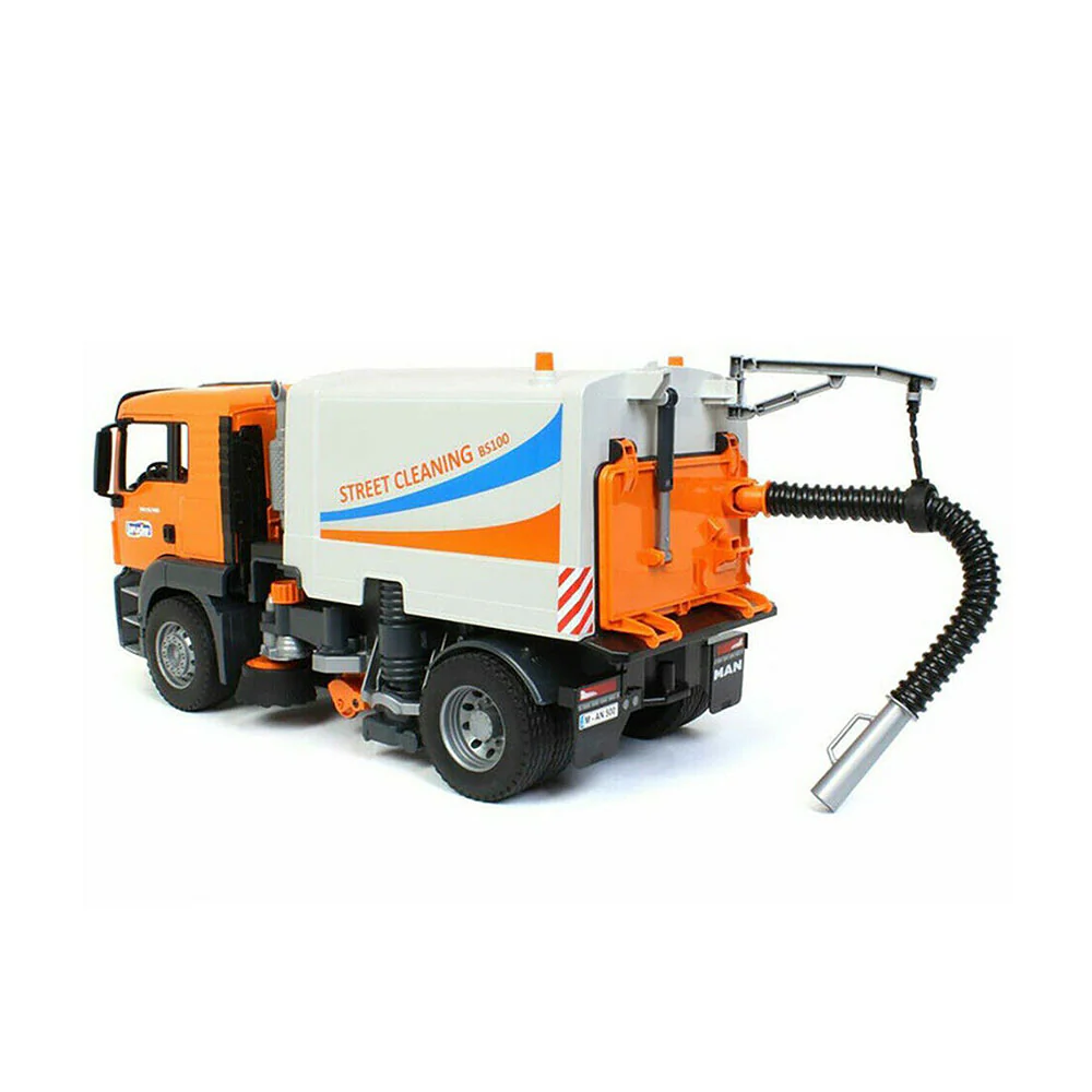Bruder Licensed 1:16 Scale MAN TGS Street Sweeper Truck Model With 2 Rotating Round Brushes - Image 2