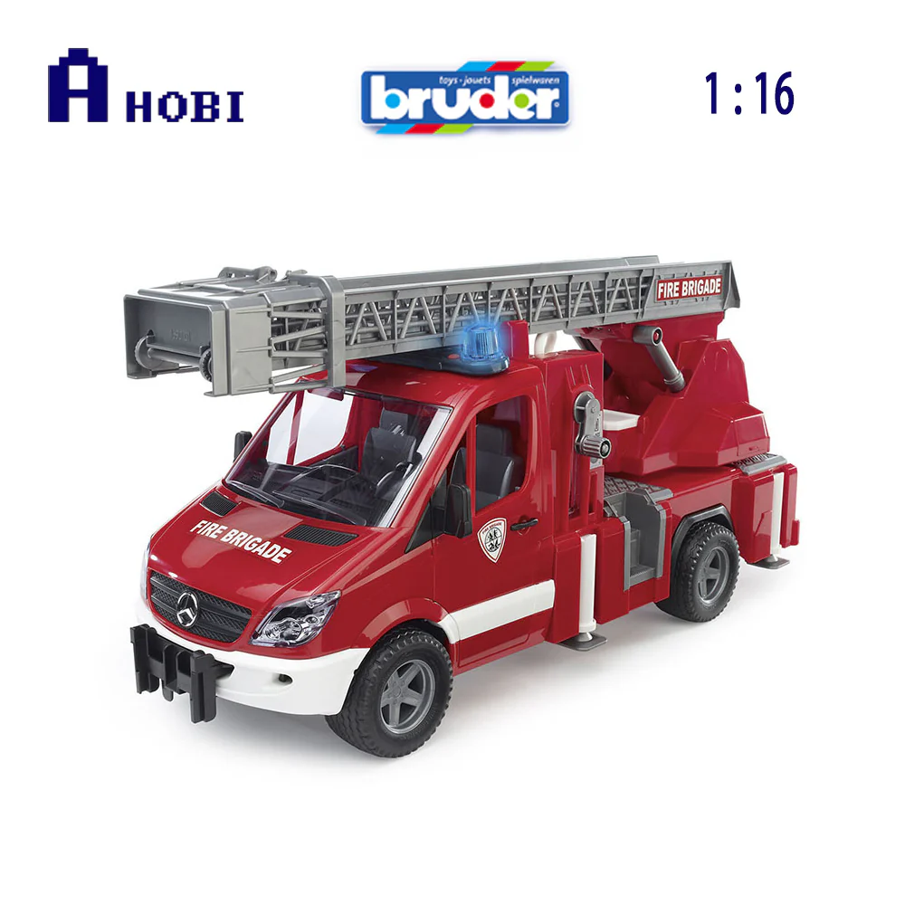 Bruder Licensed 1:16 Scale MB Sprinter Fire Engine With Slewing Ladder Water Pump - Image 3