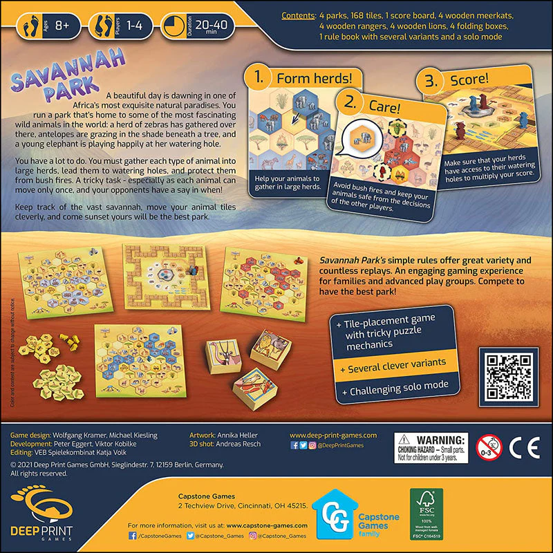 Capstone Games Savannah Park Board Game - Image 3