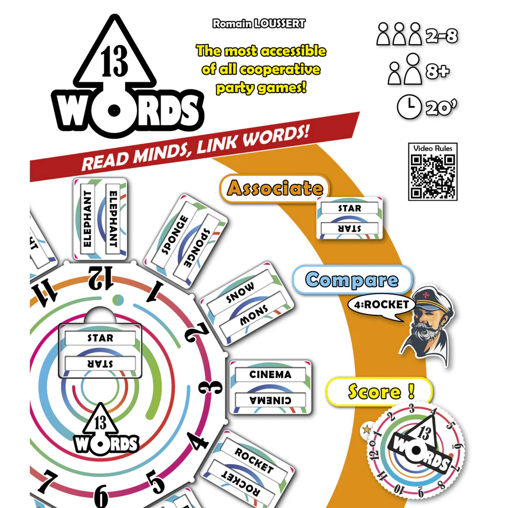 Captain Games 13 Words 2-8 Player Board Game Cooperative Play Kids/Family 8y+ - Image 3