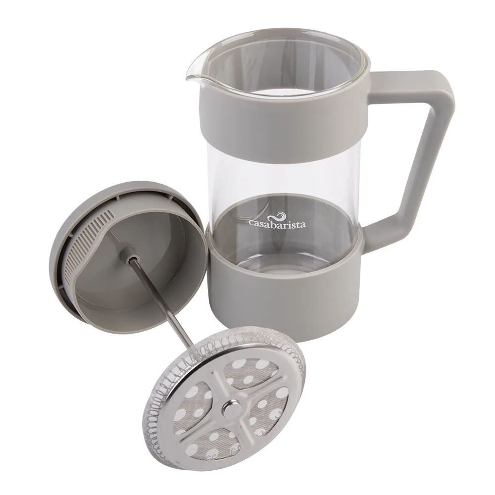 Casabarista Oslo Accent Stainless Steel Coffee Plunger 5 Cup 600ml Taupe - Image 5