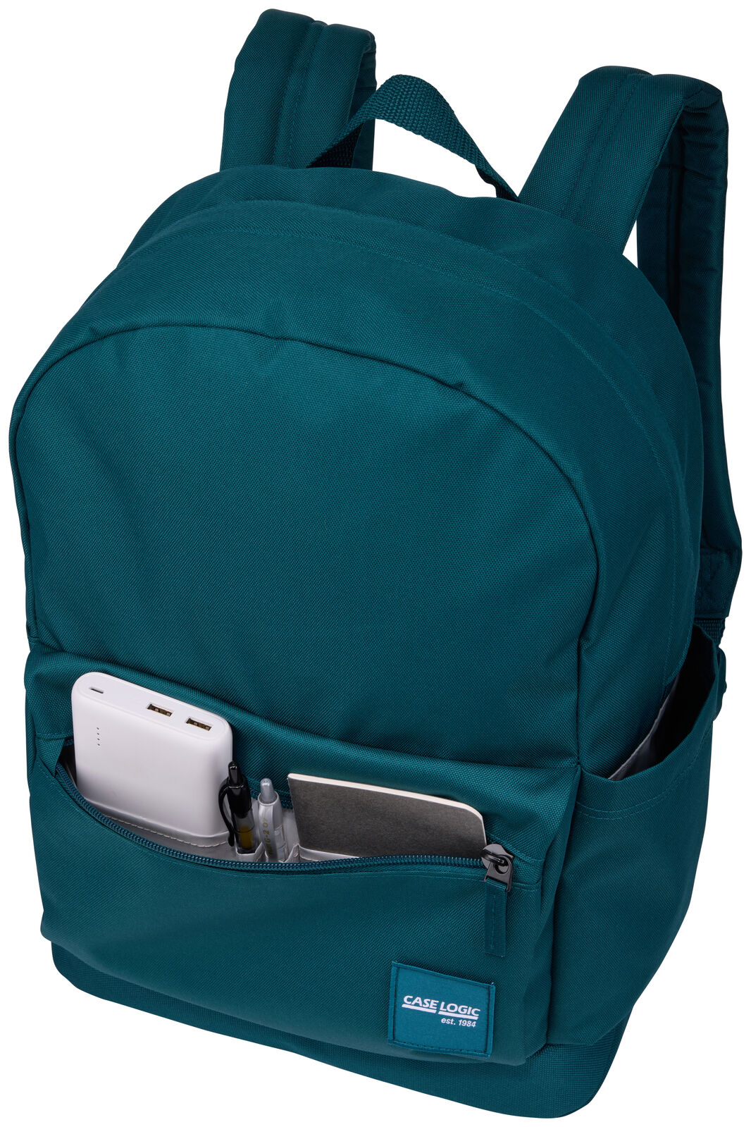Case Logic 26L Alto Recycled Backpack Bag with Free Pencil Case in Teal - Image 5