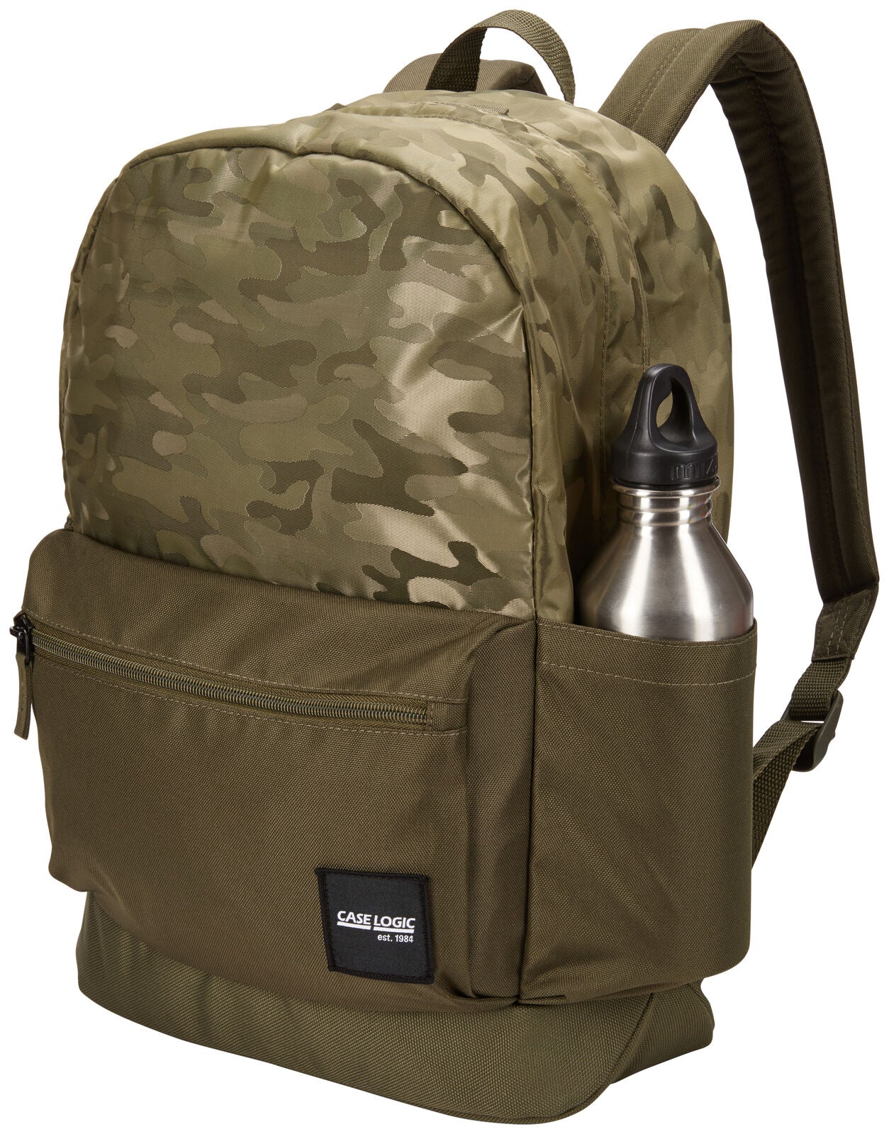 Case Logic Founder 26L Backpack Bag with Free Pencil Case in Olive/Camo - Image 6