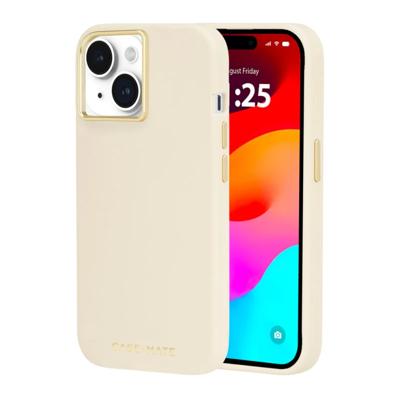Case-Mate Silicon Case for iPhone 15 (Magsafe) - Beige - Image 2