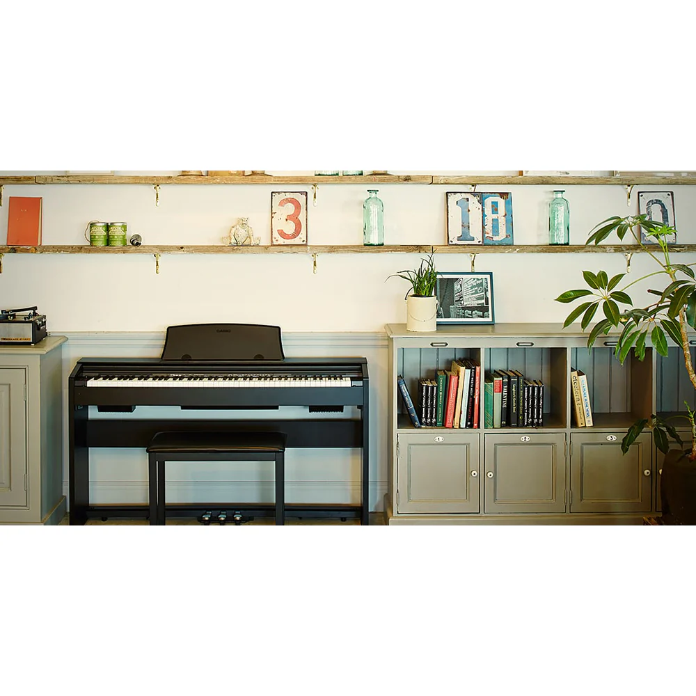 Casio PX-770BK Privia 88-Note Digital Electric Piano with Foot Pedals and Bench (Black) - Image 6