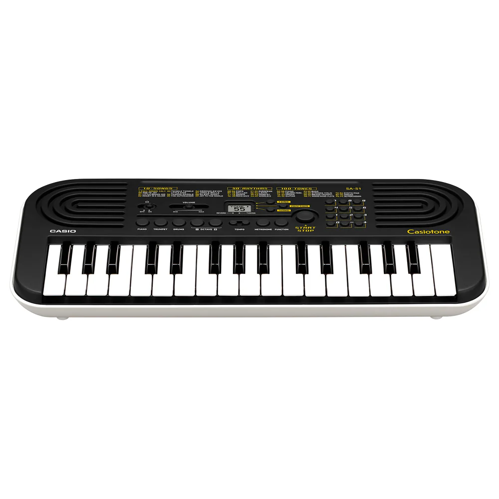 Casio SA-51 Casiotone Mini 32 Key Keyboard with Wall Adaptor (Black) - Image 4