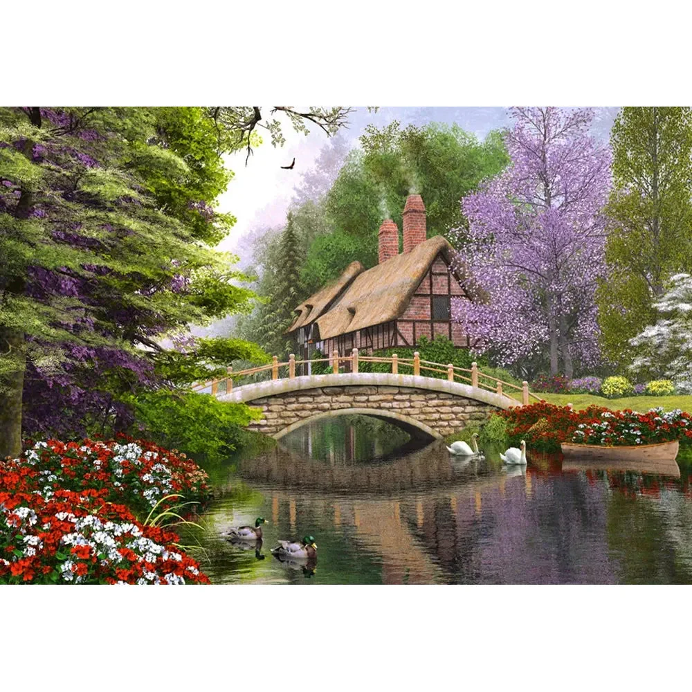 Castorland 1000-Pieces River Cottage Puzzle - Image 2