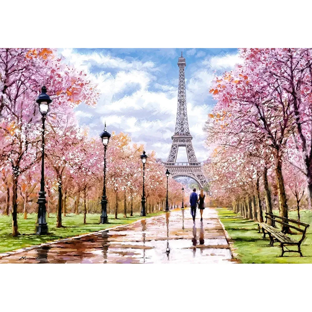 Castorland 1000-Pieces Romantic Walk In Paris Puzzle - Image 2