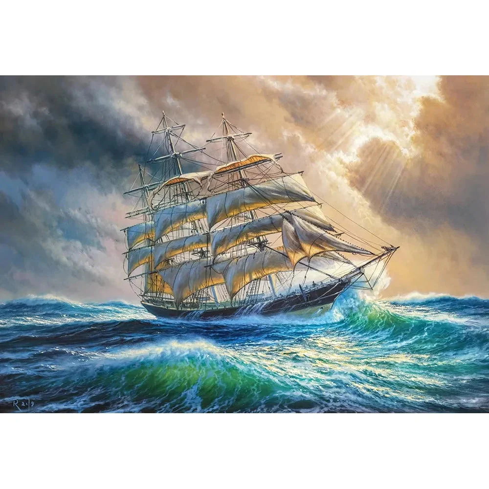 Castorland 1000-Pieces Sailing Against All Odds Puzzle - Image 2