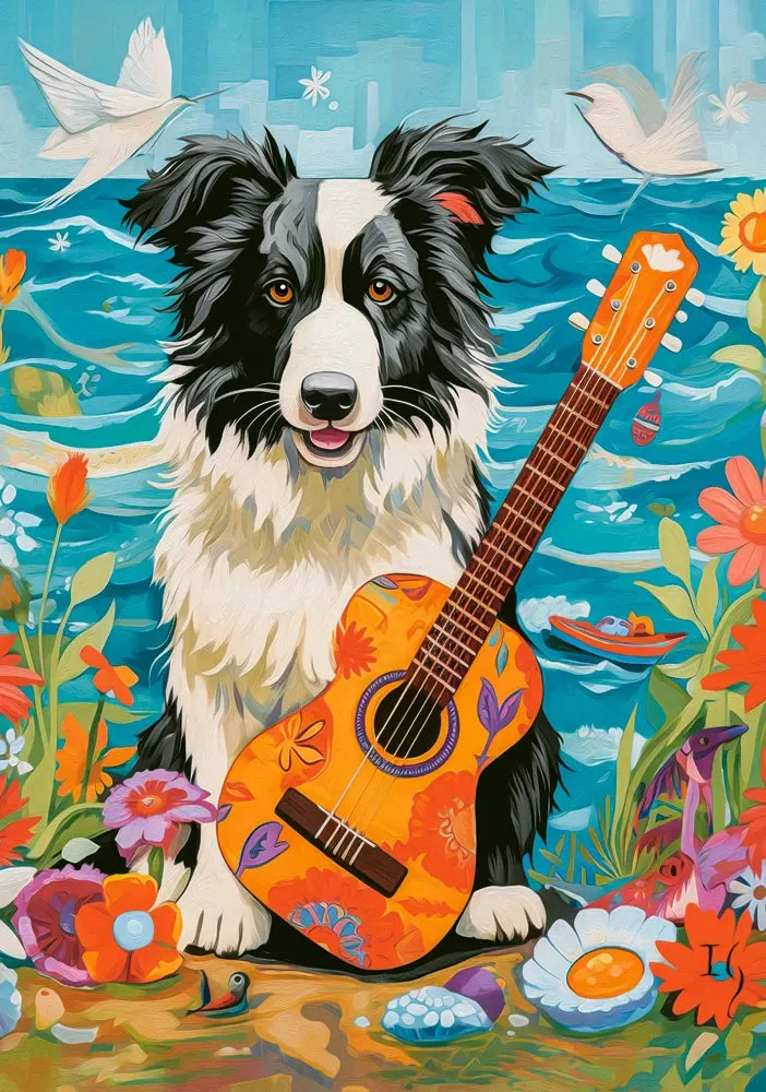 Castorland 500-Pieces Collie Guitar And The Sea Puzzle - Image 2