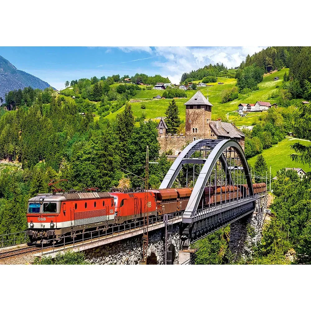 Castorland 500-Pieces Train On The Bridge Puzzle - Image 2