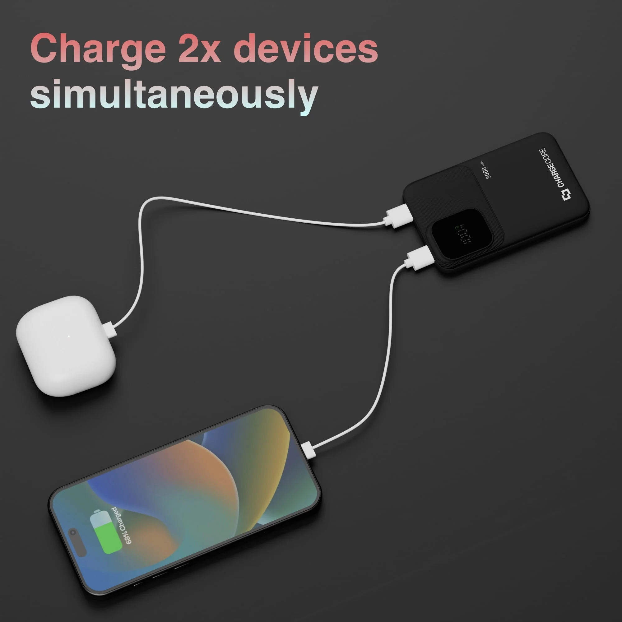 ChargeCore SafeCharge Max 5K LiFePO4 Power Bank (Black) - Image 2