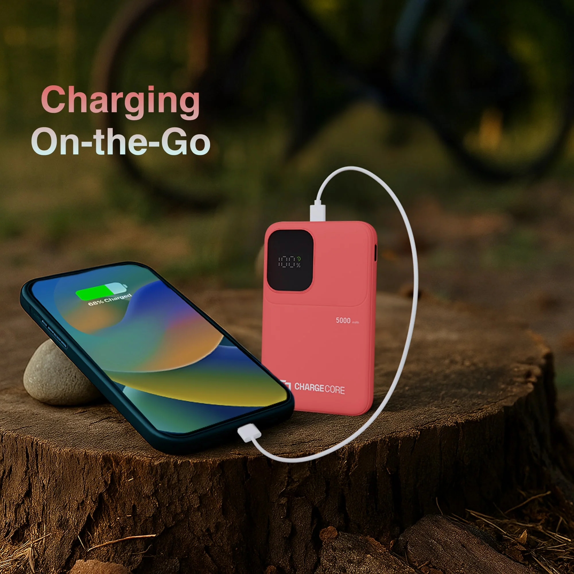 ChargeCore SafeCharge Max 5K LiFePO4 Power Bank (Sunset Coral) - Image 7