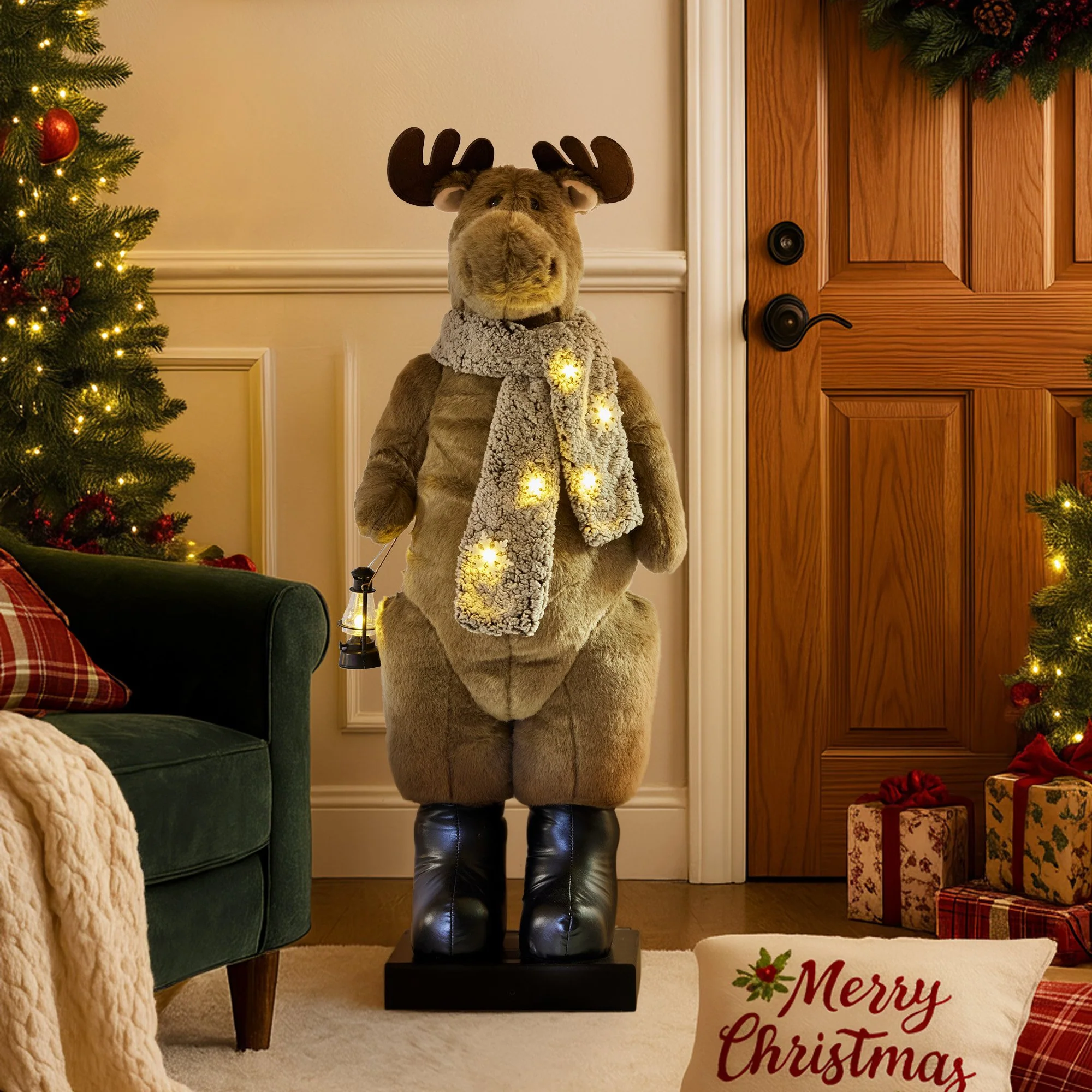 Christabelle 1.1m Musical LED Christmas Moose - Image 5