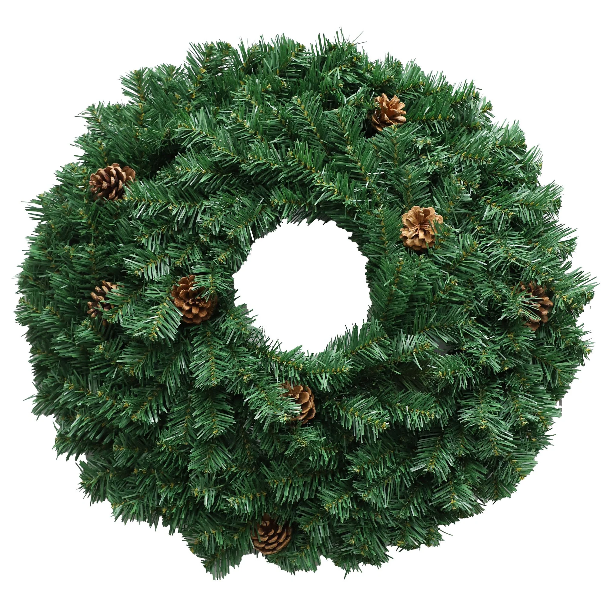 Christabelle 61cm Christmas Wreath  Yuletide Glow with Pine Cones and LED Lights Front Door Decoration - Image 2