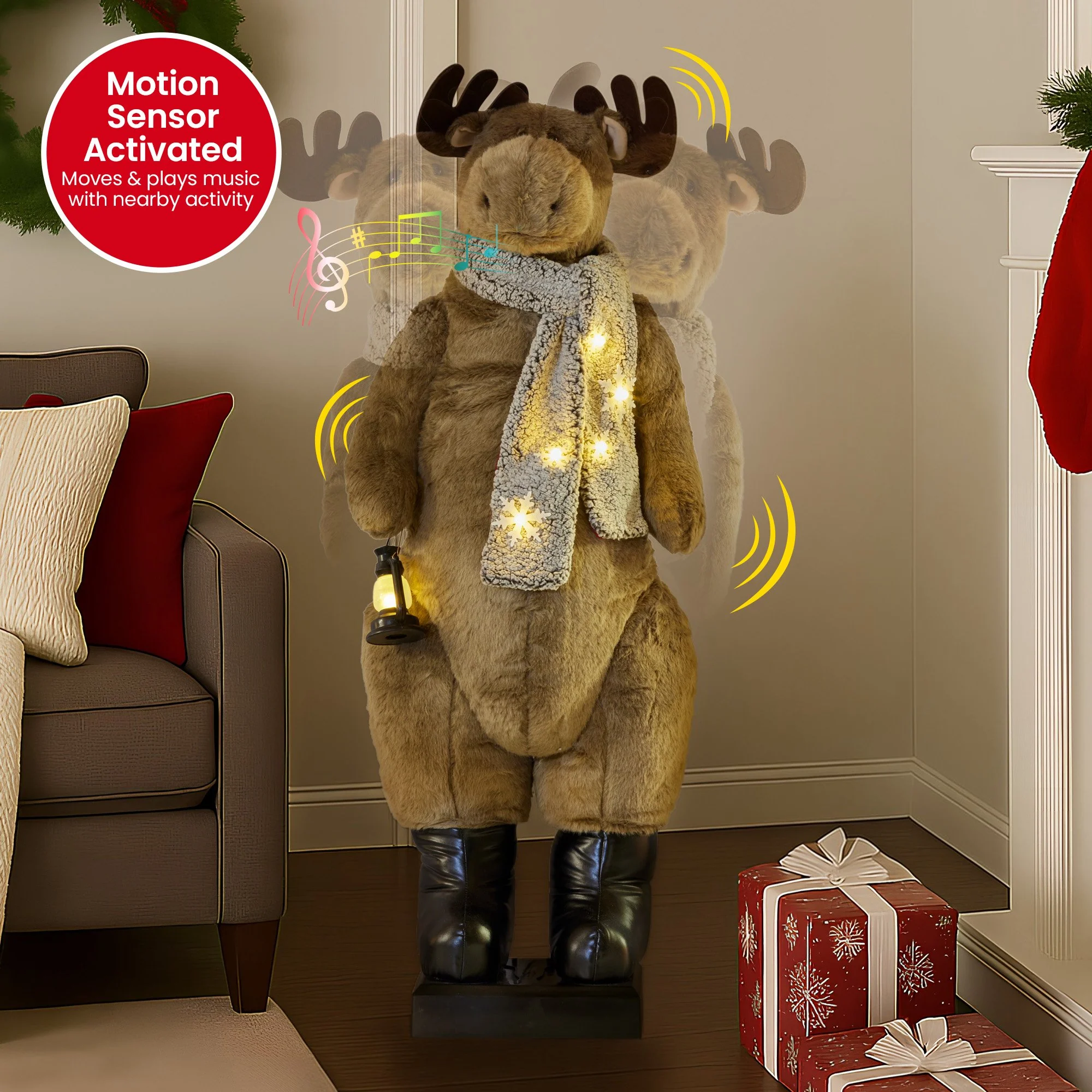Christabelle Animated Musical LED Moose 1.5m - Image 3