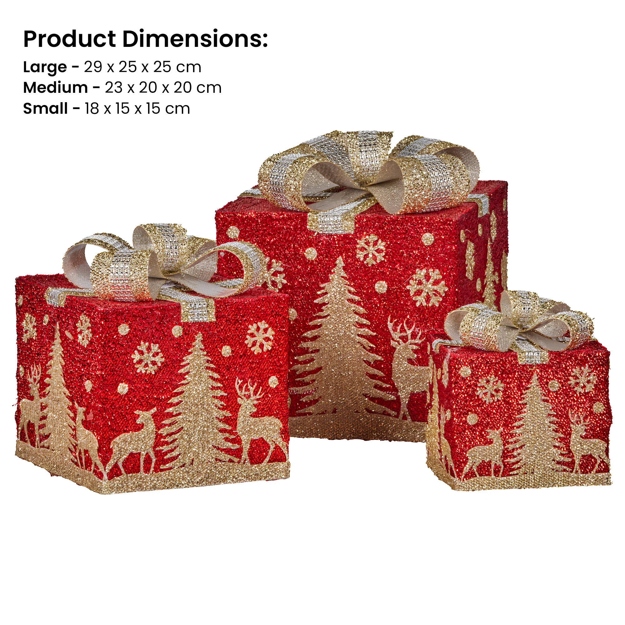 Christabelle LED Christmas Gift Box Set (3-Piece) - Image 2
