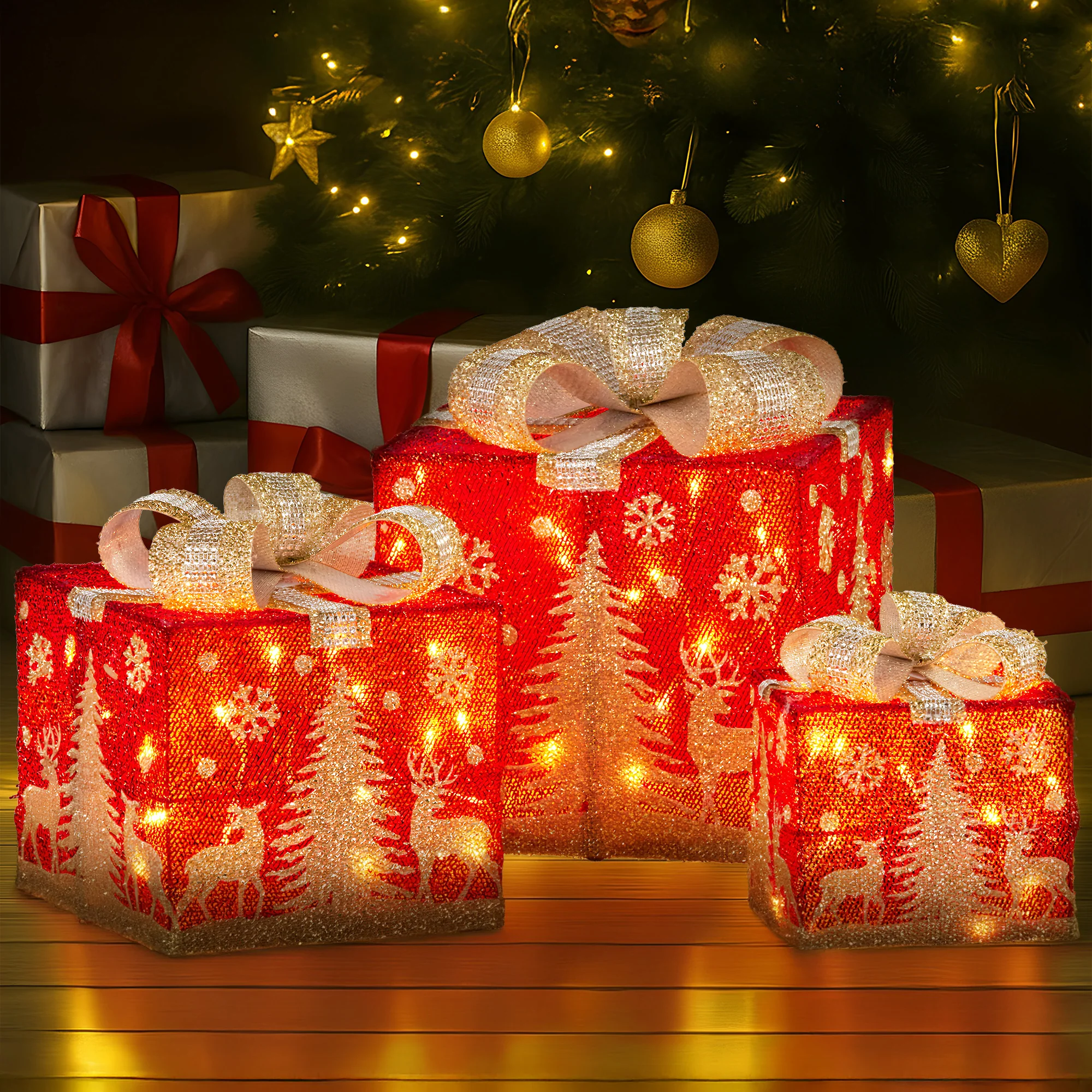 Christabelle LED Christmas Gift Box Set (3-Piece) - Image 4