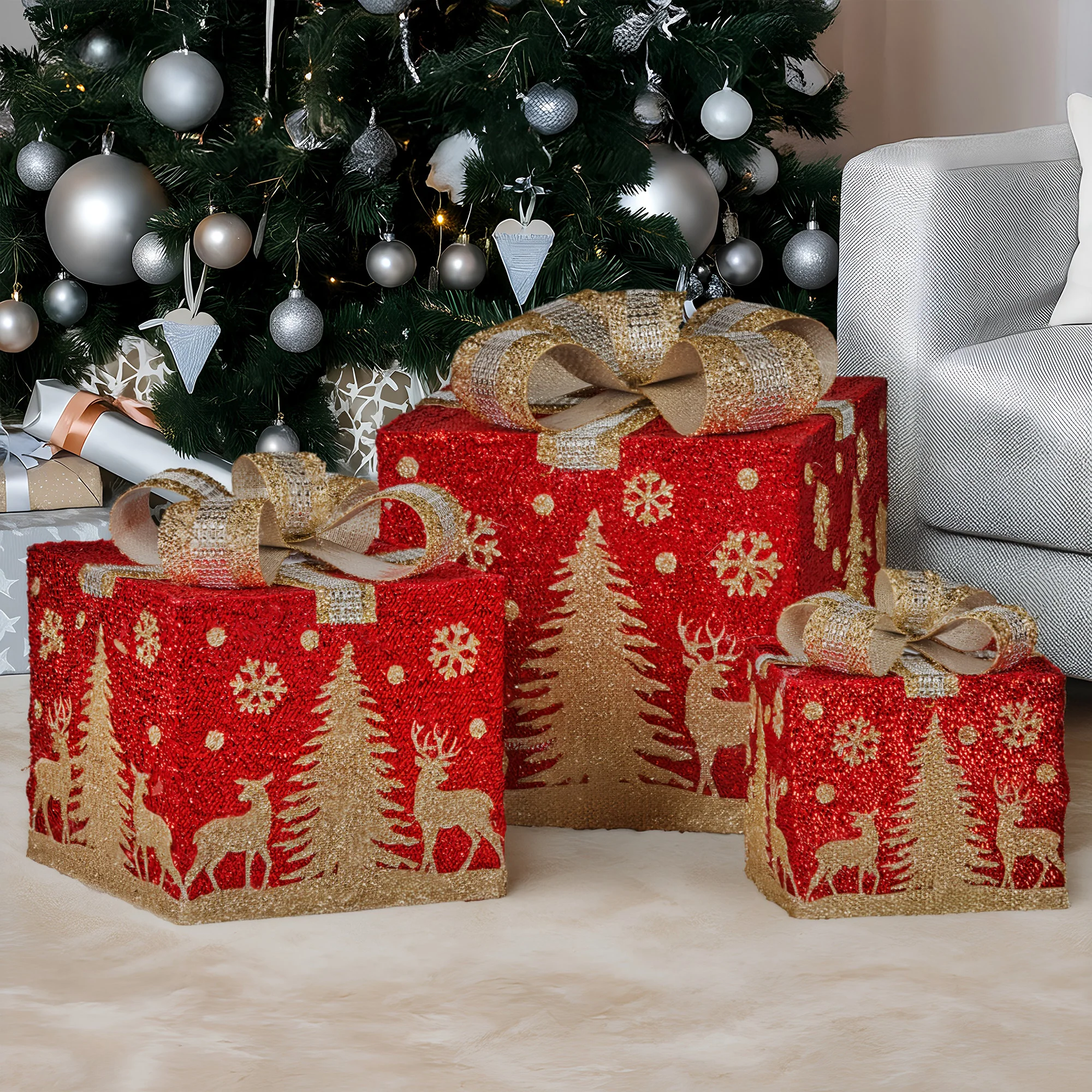 Christabelle LED Christmas Gift Box Set (3-Piece) - Image 5