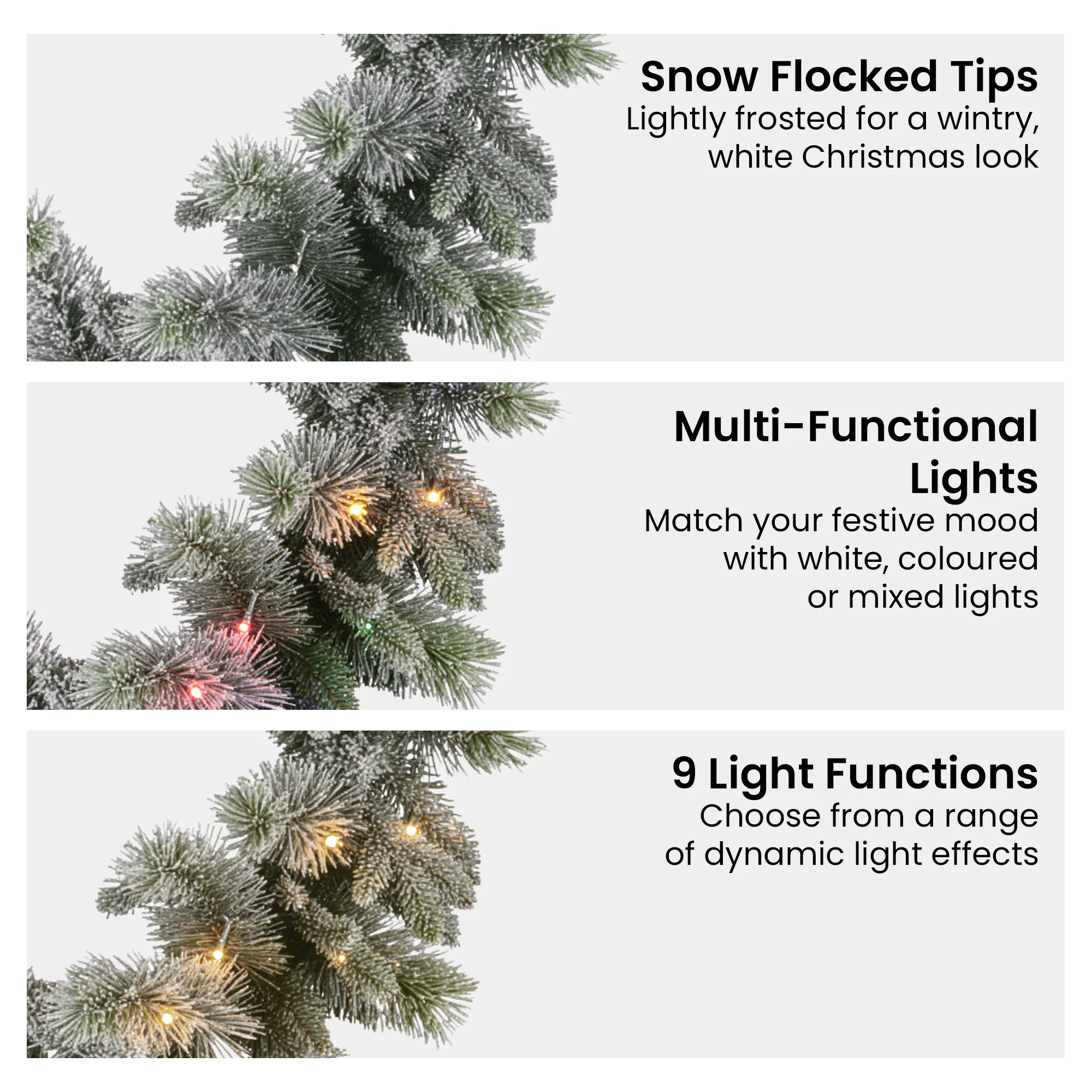 Christabelle Snowy LED Christmas Garland Stamford 2.7m - Image 5