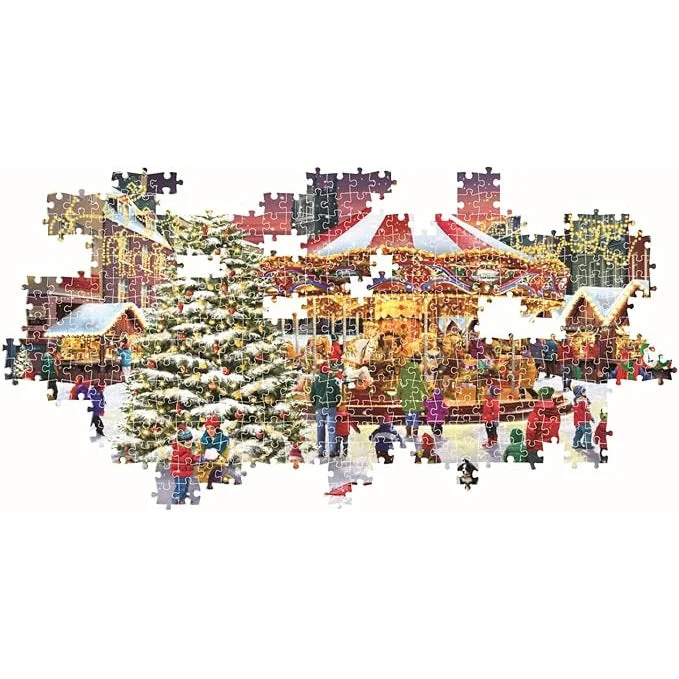 Clementoni Panorama Puzzle Getting Ready For Christmas 1000 Pieces - Image 2