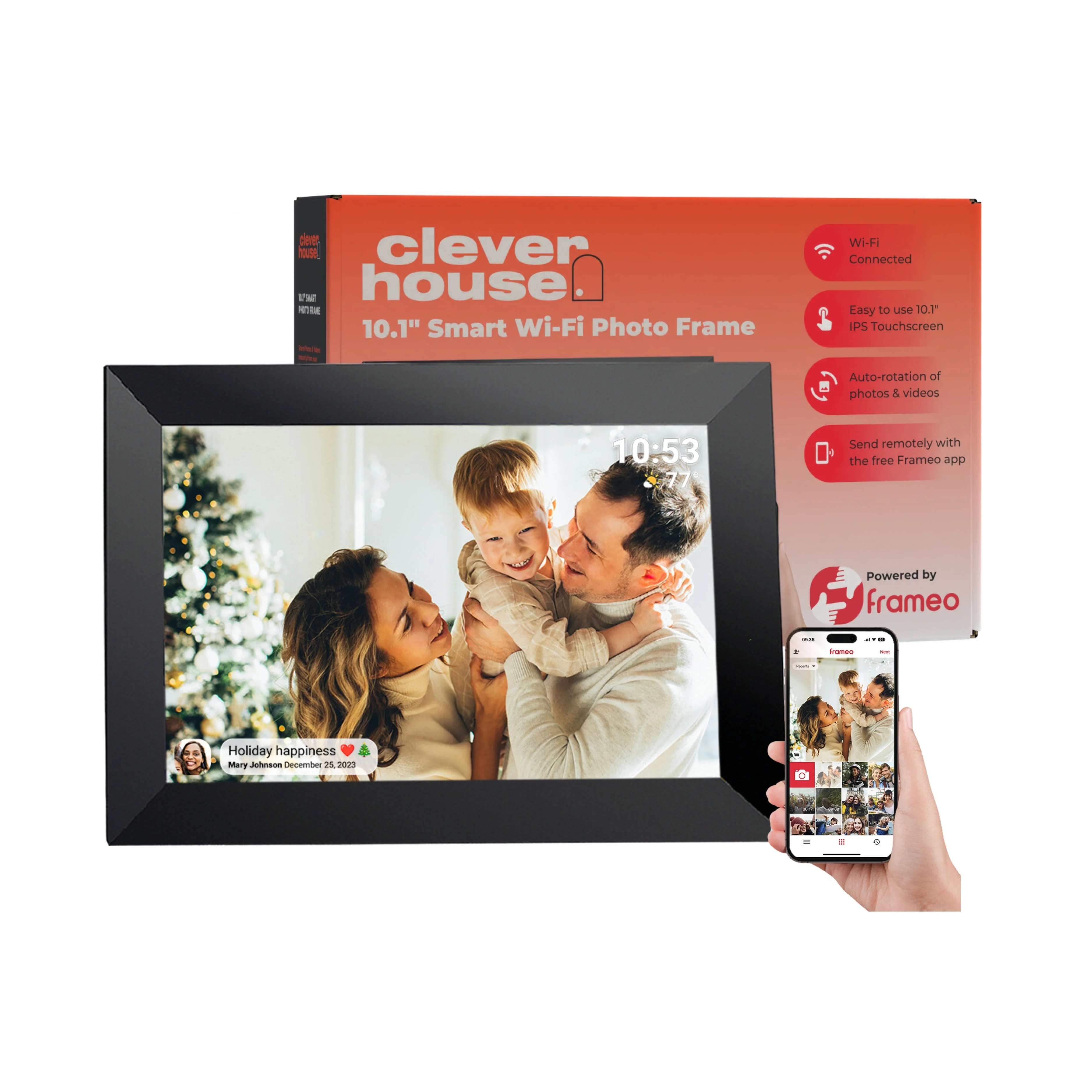 Clever House Frameo 10.1" Smart Wi-Fi Photo Frame - Image 2