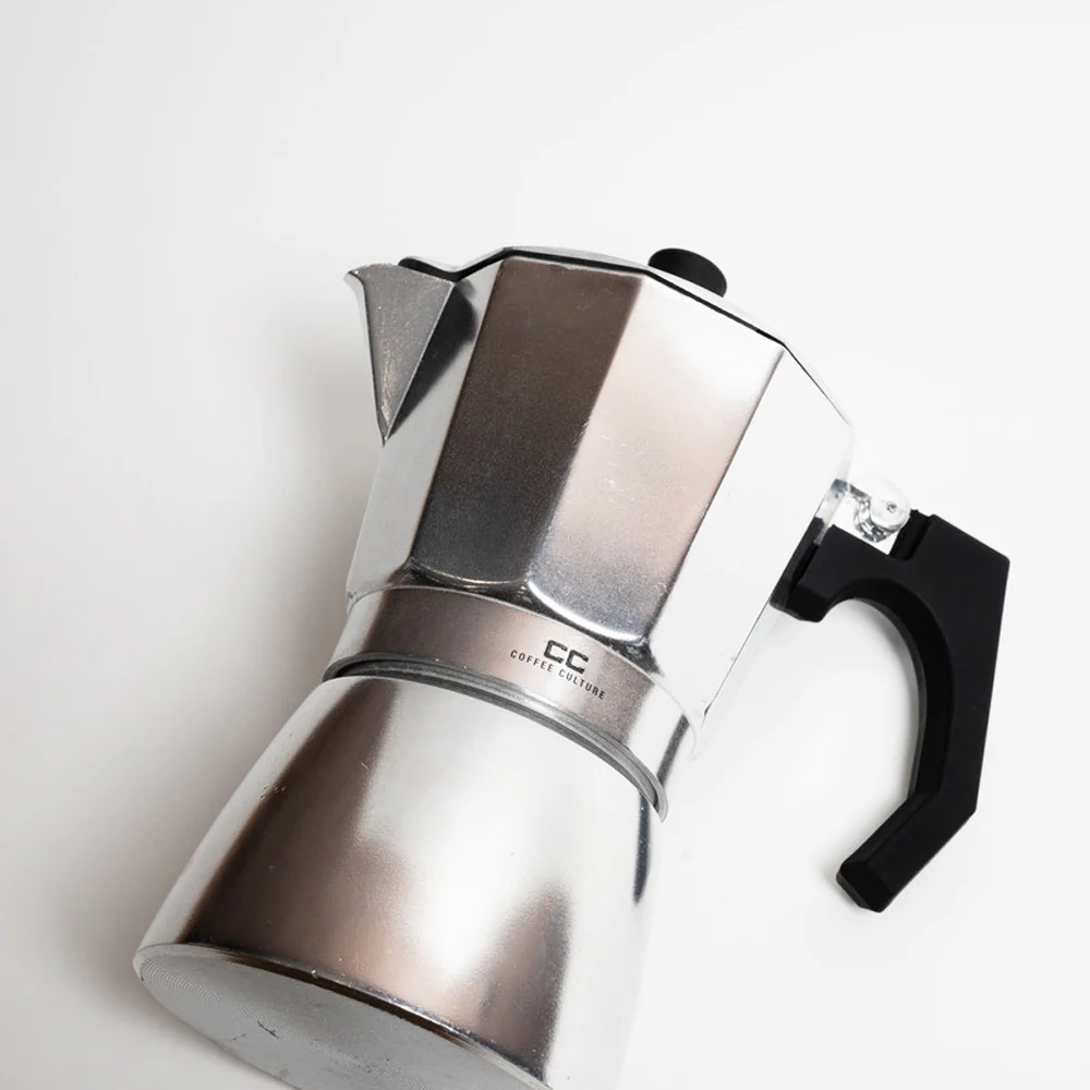 Coffee Culture 19cm Stovetop Coffee Maker 6-Cup Moka Italian Espresso Pot Silver - Image 3