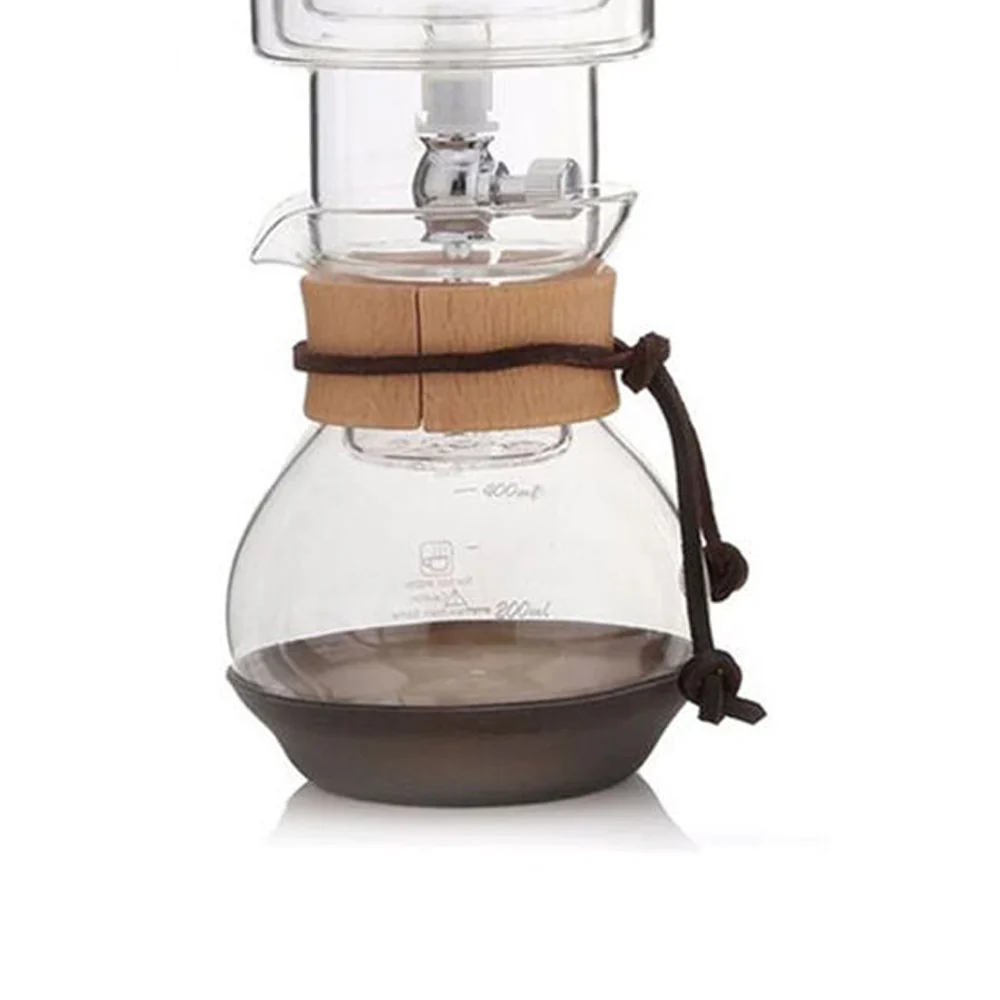 Coffee Culture 400ml/26cm Cold Drip Glass Coffee Maker with Wooden Neck (Clear) - Image 2