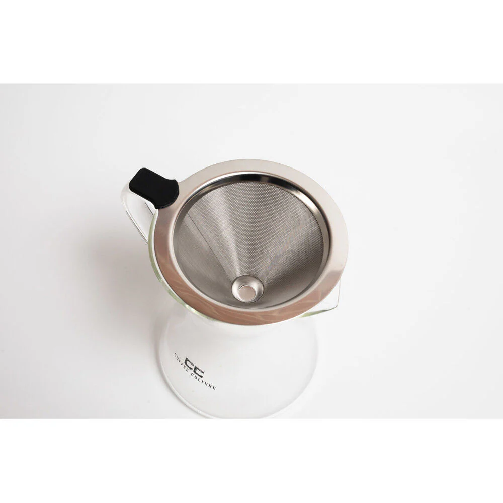 Coffee Culture 400ml Pour Over Coffee Maker Dripper Glass Jug with Filter/Handle - Image 6