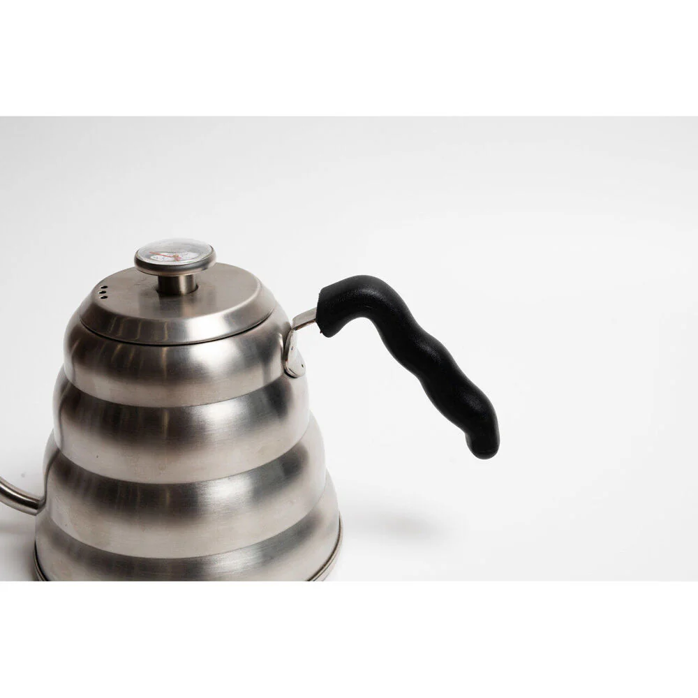 Coffee Culture Stainless Steel 1.2L Goose Neck Kettle with Thermometer (Silver) - Image 3