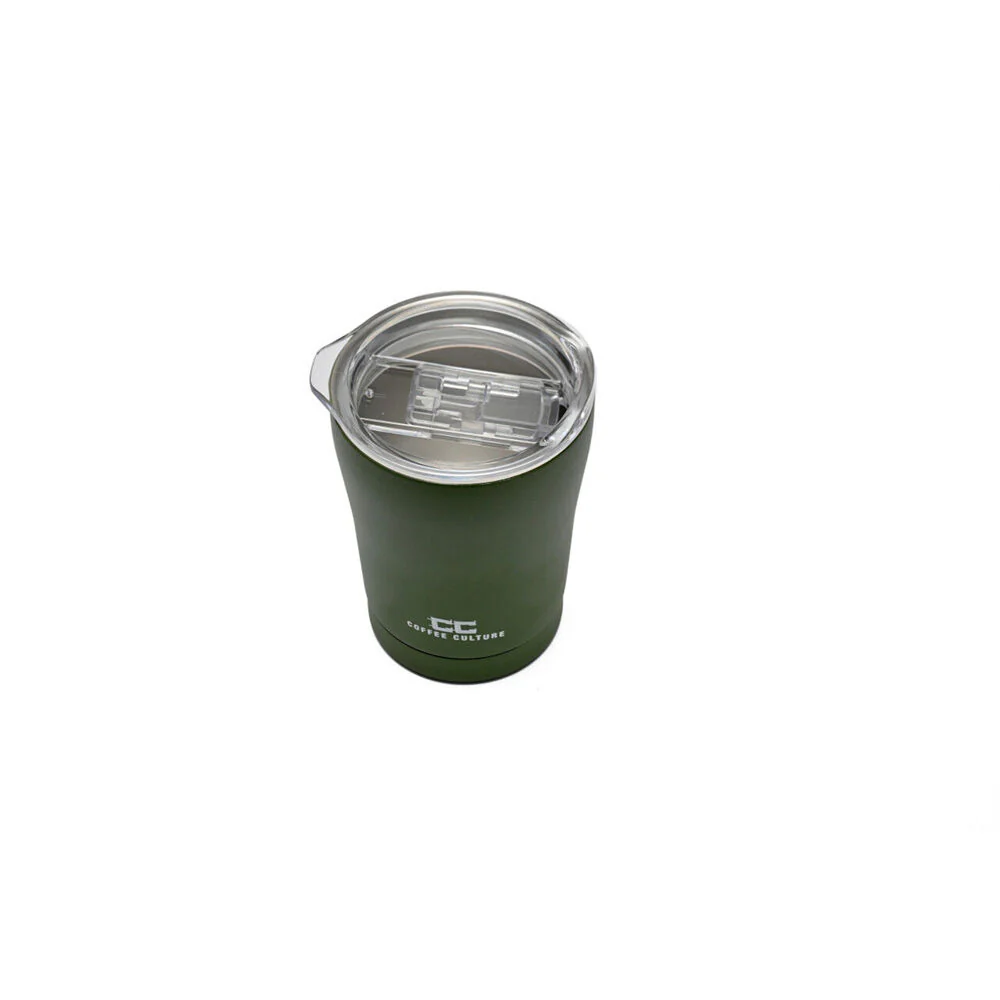 Coffee Culture Stainless Steel Double Wall 350ml Travel Cup (Military Green) - Image 2