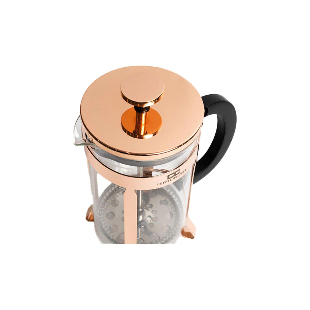 Coffee Culture Tea and French Glass Presser/Plunger with Handle 600mL Rose Gold - Image 4