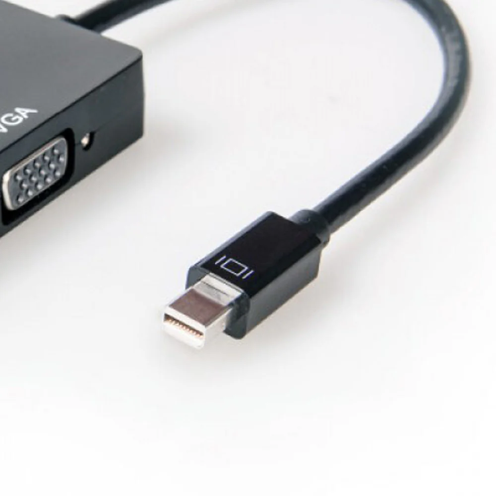 Connect Cable Male Mini DisplayPort to Female HDMI/DVI/VGA Adapter (Black) - Image 2