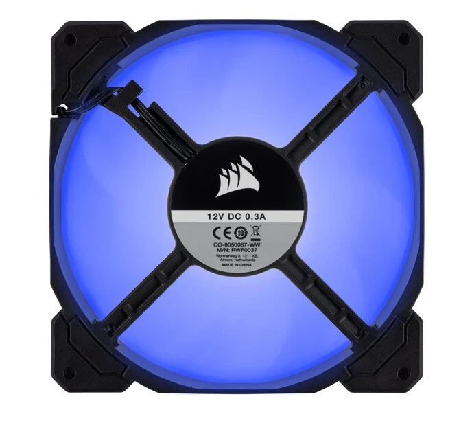 Corsair AF140 LED 140mm Fan (Blue)  [Dual Pack] - Image 3