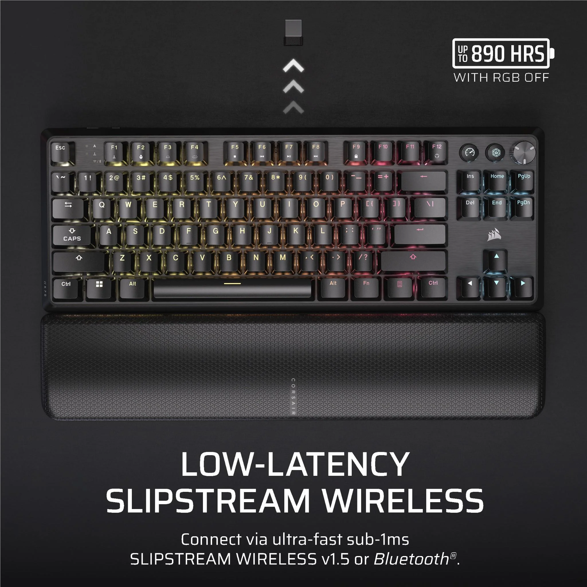 Corsair K70 CORE TKL Wireless Tenkeyless Mechanical Gaming Keyboard (Black) - Image 5