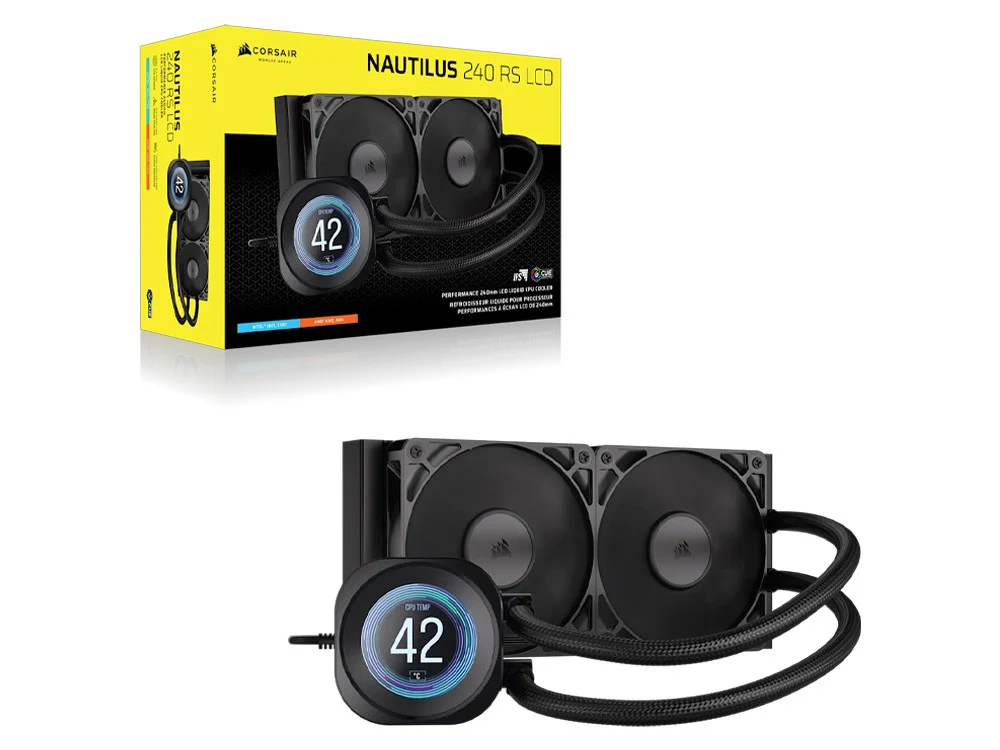 Corsair NAUTILUS 240mm RS LCD Liquid CPU Cooler (Black) - Image 2