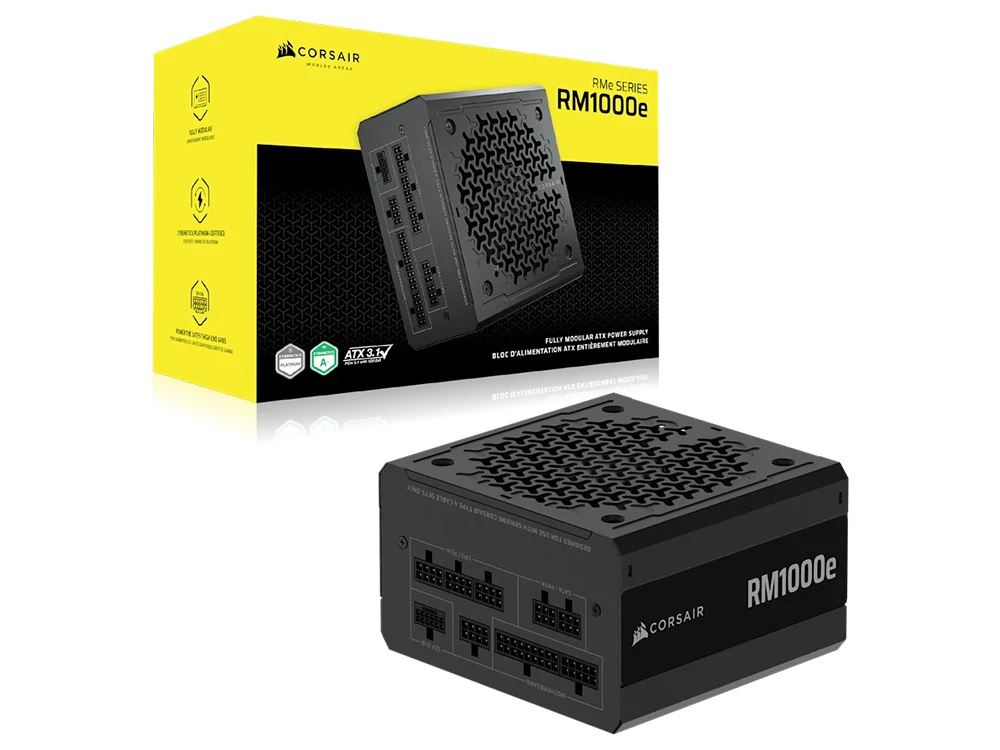 Corsair RM1000e 1000W 80+ Gold ATX 3.1 Fully Modular Power Supply - Image 5