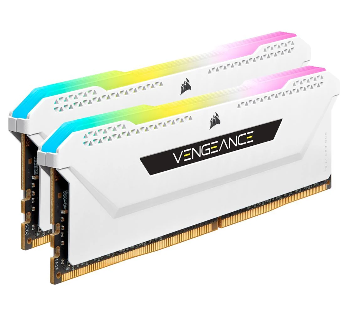 Corsair Vengeance RGB PRO SL 2x16GB 32GB DDR4 3600Mhz C18 Memory White - Image 2