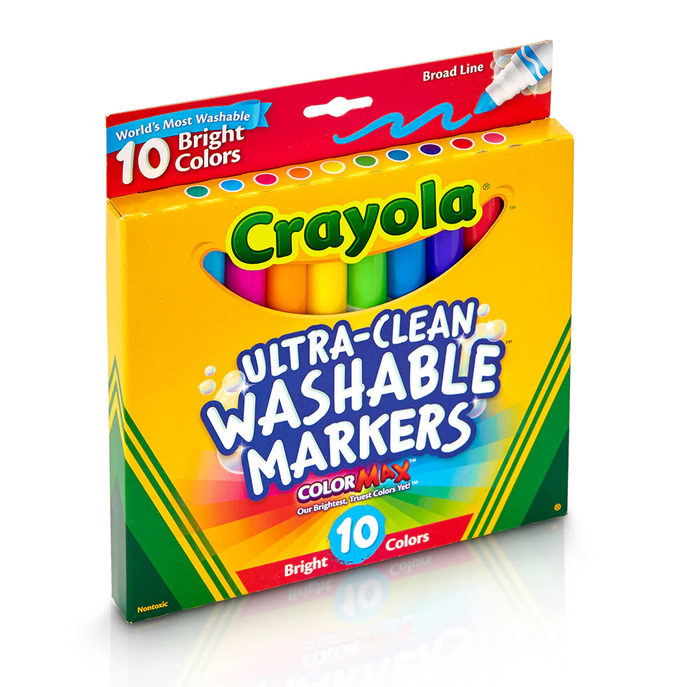 Crayola Kids/Childrens Creative Ultra Clean Bright Markers 36m+ [10 pieces] - Image 2