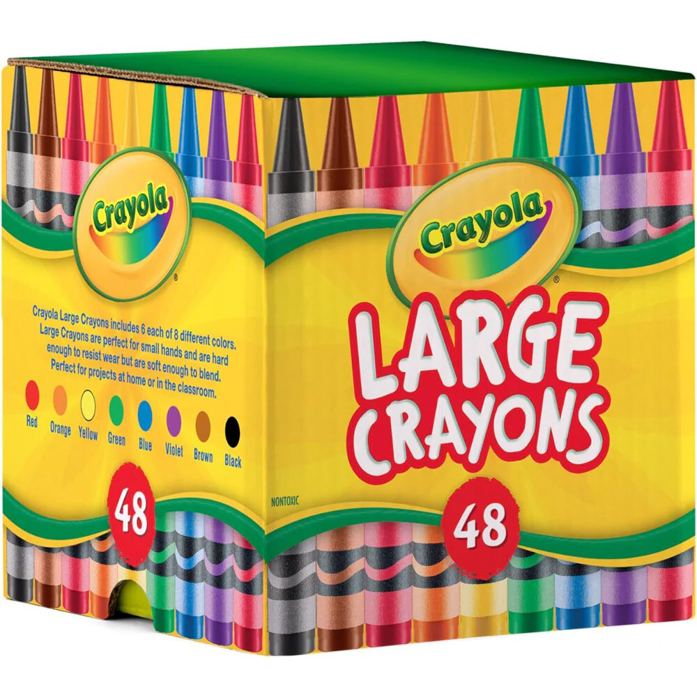Crayola Large Crayons Share Pack Colouring Art and Craft Tools 48pc - Image 2