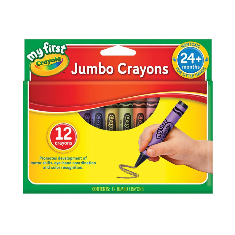 Crayola My First Non-Toxic Jumbo Crayons for Kids 2+ (12-Piece) - Image 2