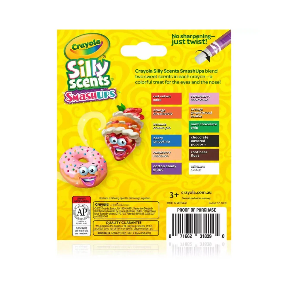 Crayola Silly Scents Smash Ups Mini Twistables Crayons Art Tools 12pc - Image 2