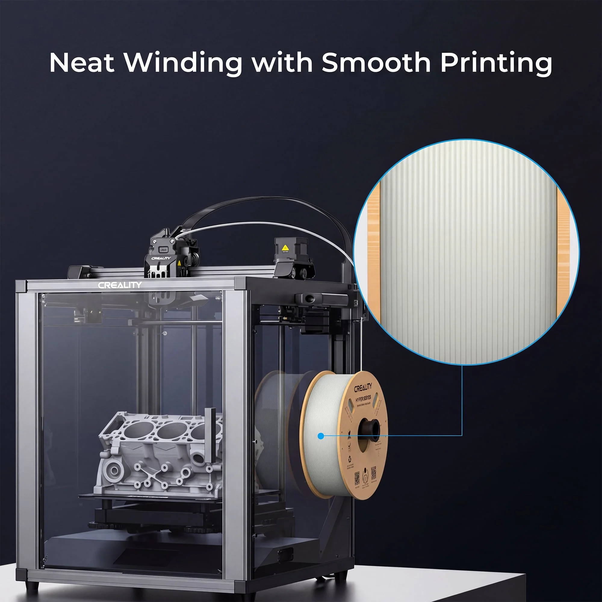 Creality Hyper PLA 3D Printer Filament High Precision (Gray) - Image 9