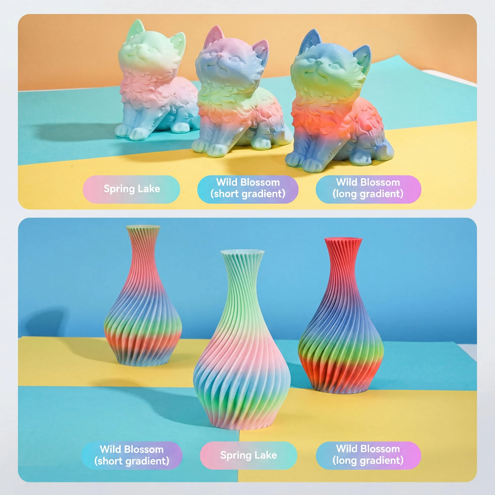 Creality Hyper Rainbow PLA 3D Printer Filament High Precision (Wild Blossom) - Image 8