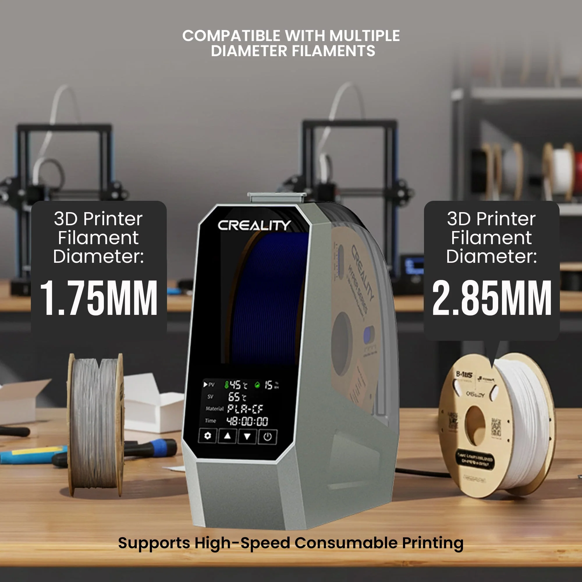 Creality Space Pi Filament Dryer Box 360° 80W PTC Storage Dehydrator - Image 9